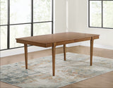 Lyncott Mustard/Brown Extension Dining Table and 4 Chairs (Online Special Price) - Ornate Home