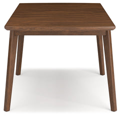 Lyncott Mustard/Brown Extension Dining Table w/ 6 Chairs - Ornate Home