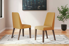 Lyncott Mustard & Brown Round Dining Room Set / 5pc - Ornate Home