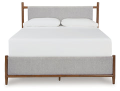 Lyncott Queen Upholstered Bedroom Set with Dresser and Mirror - Ornate Home