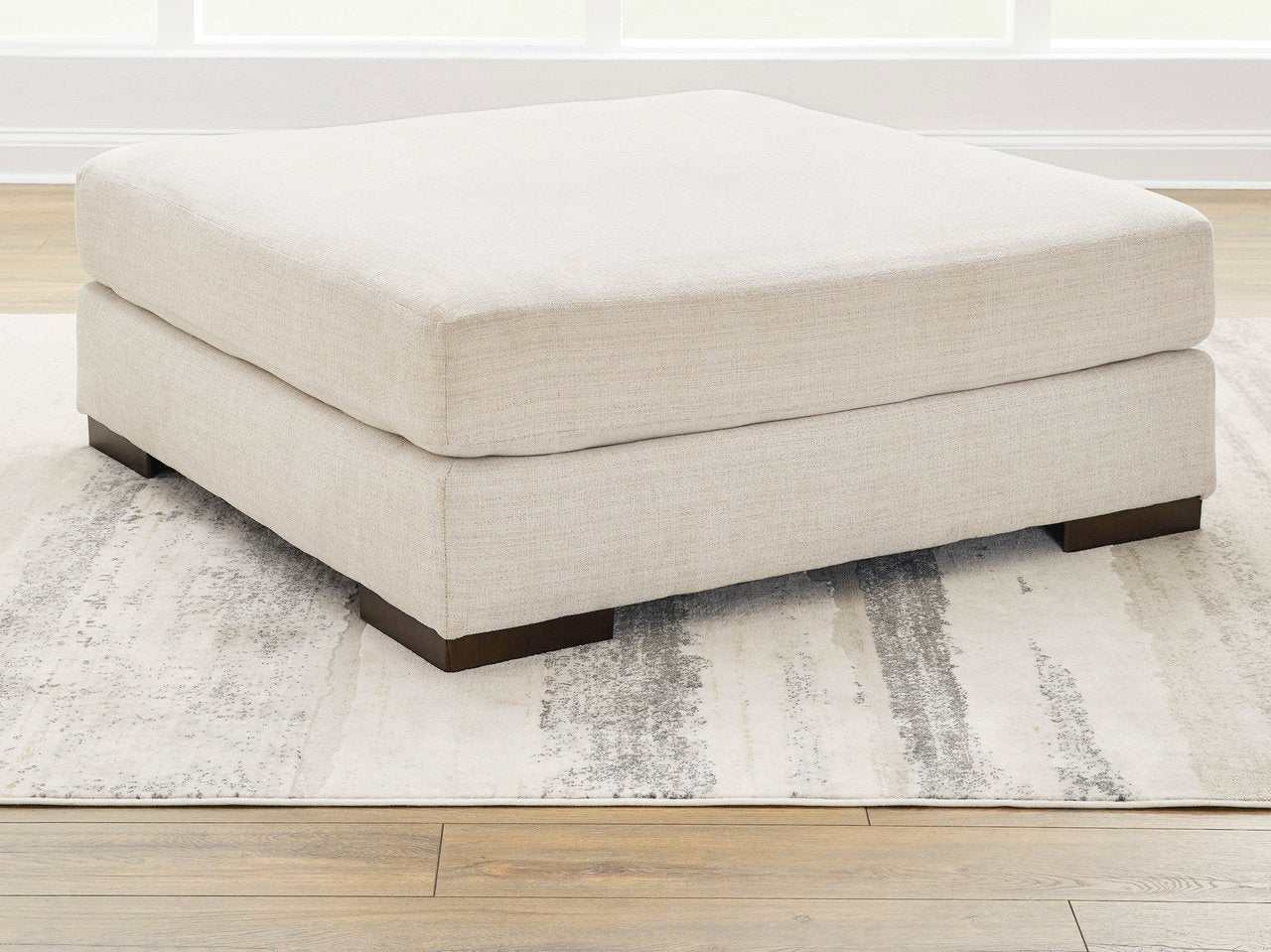 Lyndeboro Natural Oversized Accent Ottoman (Online Special Price) - Ornate Home