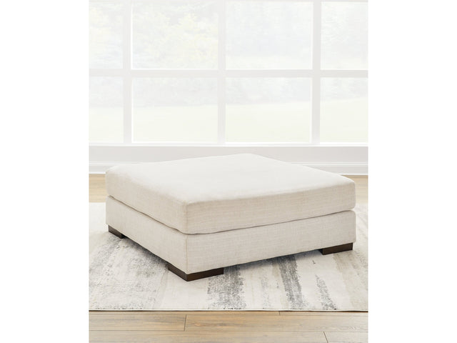 Lyndeboro Natural Oversized Accent Ottoman - Ornate Home