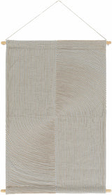 Lyndell Gray and Beige Geometric Wall Hanging - Ornate Home