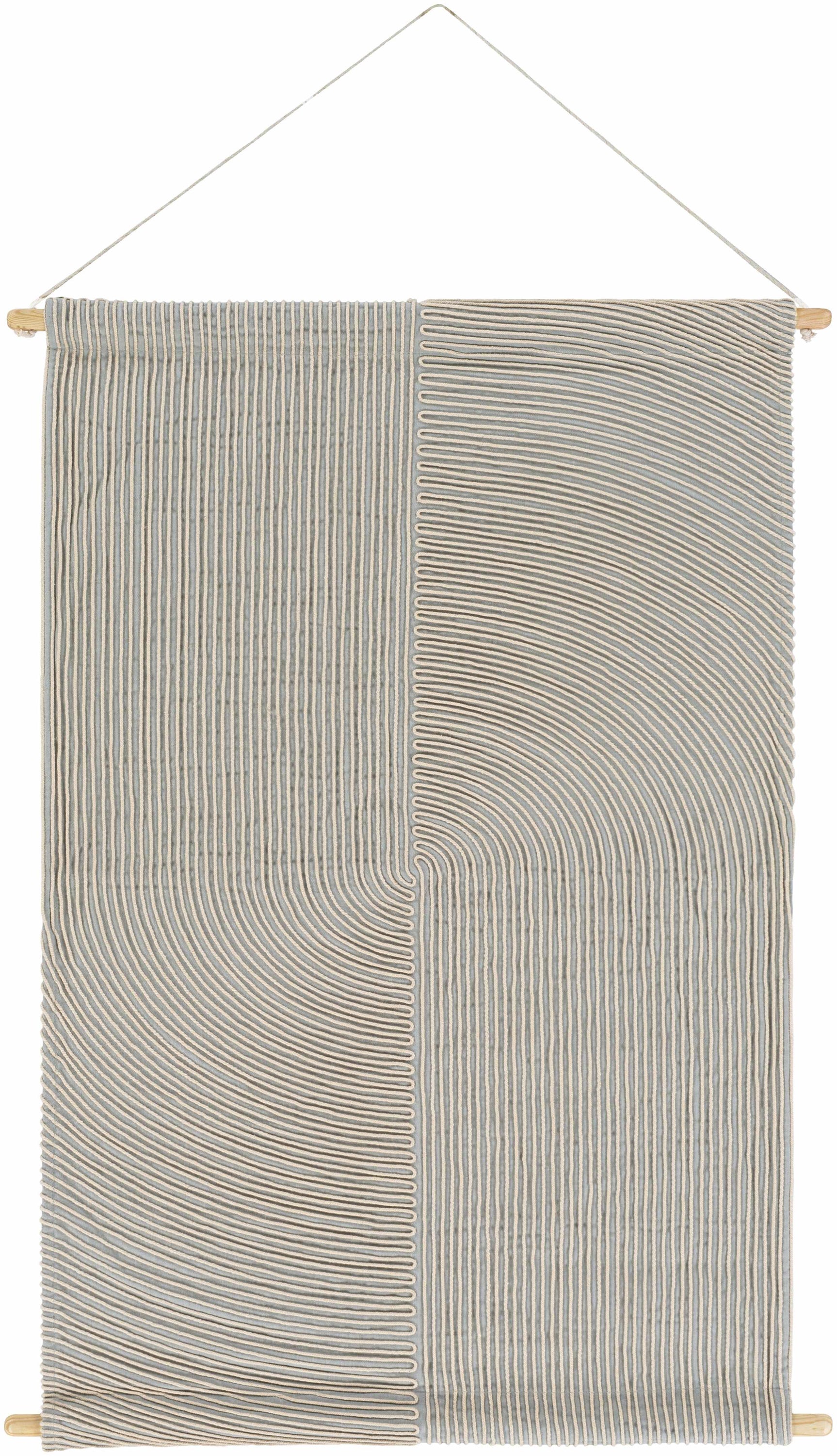 Lyndell Gray and Beige Geometric Wall Hanging - Ornate Home