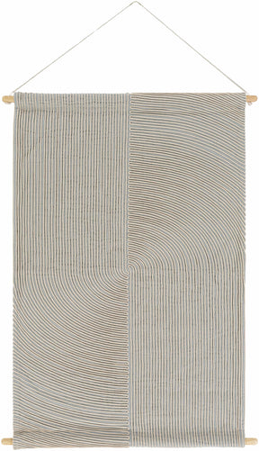Lyndell Gray and Beige Geometric Wall Hanging - Ornate Home
