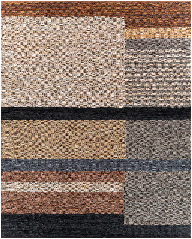 Lyndoch Leather Patchwork Rug - Ornate Home