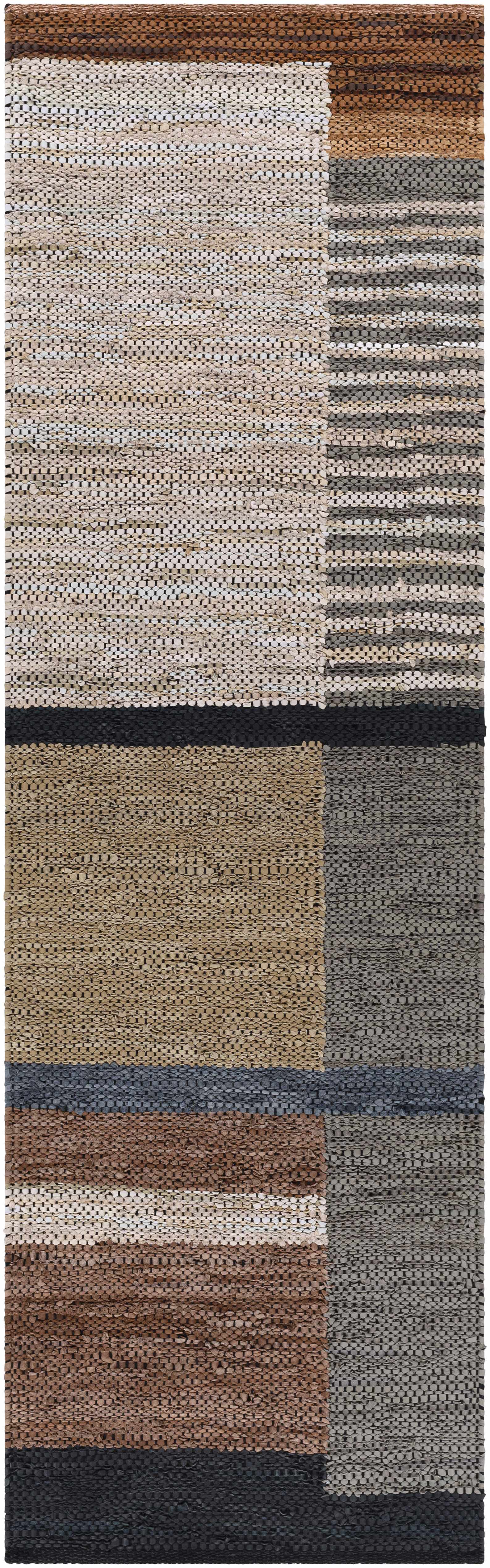 Lyndoch Leather Patchwork Rug - Ornate Home