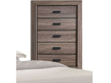 Lyndon 5Drawer Chest in Weathered Gray Grain - Ornate Home