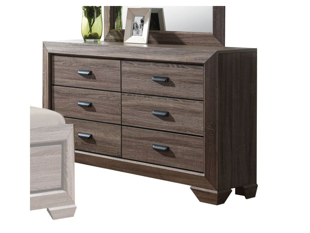 Lyndon Drawer Dresser in Weathered Gray Grain - Ornate Home