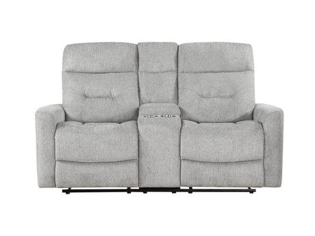 Lyndon Gray Double Reclining Loveseat - Ornate Home
