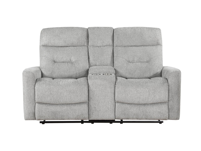 Lyndon Gray Double Reclining Loveseat - Ornate Home