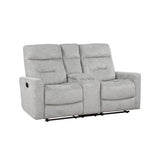 Lyndon Gray Double Reclining Loveseat - Ornate Home