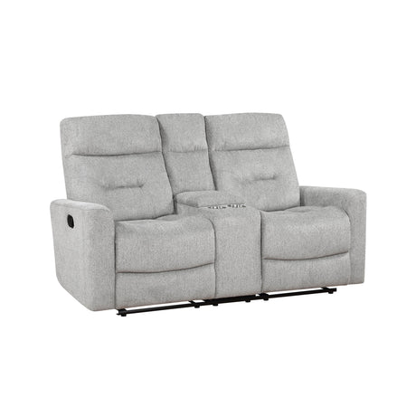 Lyndon Gray Double Reclining Loveseat - Ornate Home