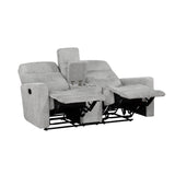 Lyndon Gray Double Reclining Loveseat - Ornate Home