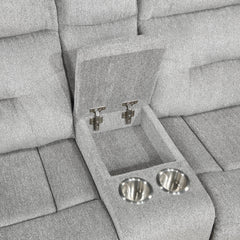 Lyndon Gray Double Reclining Loveseat - Ornate Home