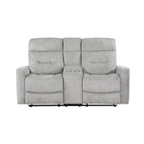 Lyndon Gray Double Reclining Loveseat - Ornate Home