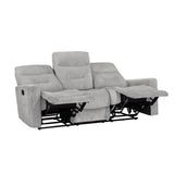 Lyndon Gray Double Reclining Sofa - Ornate Home