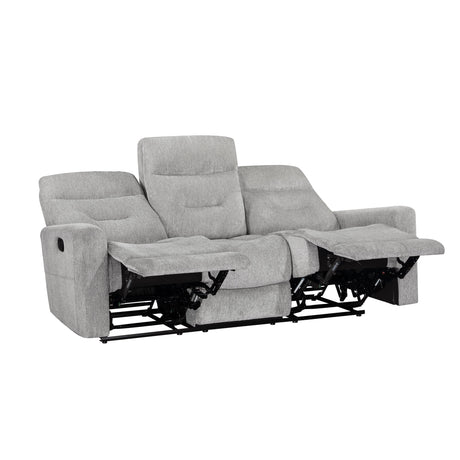 Lyndon Gray Double Reclining Sofa - Ornate Home