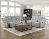 Lyndon Gray Double Reclining Sofa - Ornate Home