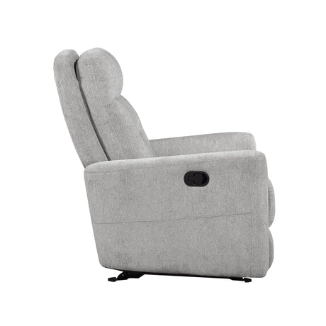Lyndon Gray Glider Reclining Chair - Ornate Home