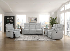 Lyndon Gray Glider Reclining Chair - Ornate Home