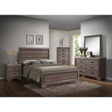 Lyndon King Panel Bed in Weathered Gray Grain - Ornate Home
