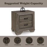 Lyndon Nightstand in Weathered Gray Grain 26023 - Ornate Home