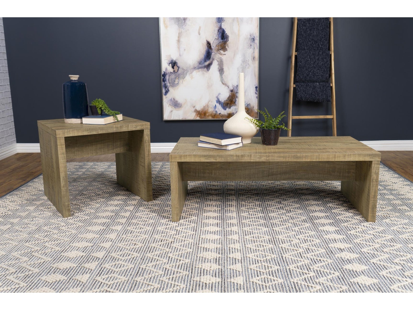 Lynette Mango 2-piece Rectangular Coffee and End Table Set - Ornate Home