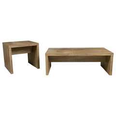 Lynette Mango 2-piece Rectangular Coffee and End Table Set - Ornate Home