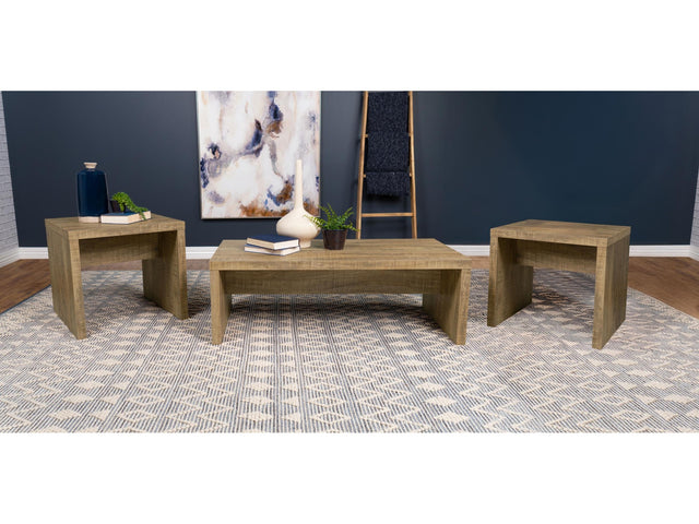 Lynette Mango 3-piece Rectangular Coffee and End Table Set - Ornate Home