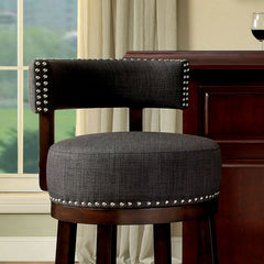 Lynsey Dark Oak/Gray 24" Bar Stool - Ornate Home
