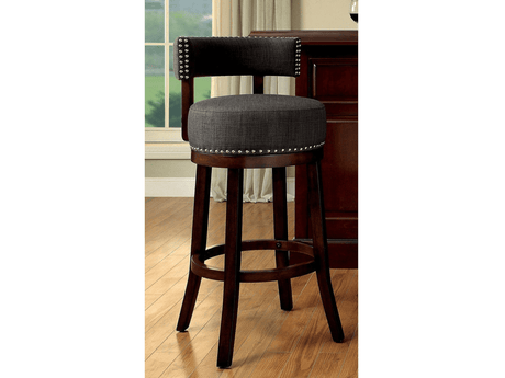 Lynsey Dark Oak/Gray 29" Bar Stool - Ornate Home