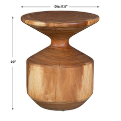 Lynx Woodtone Hourglass Accent Table - Ornate Home