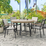 Lyon Black/Natural/Brown Table - Ornate Home