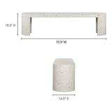 Lyon Light Grey Outdoor Bench - Ornate Home