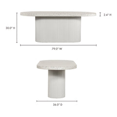 Lyon Light Grey Outdoor Dining Table - Ornate Home