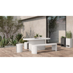 Lyon Light Grey Outdoor Stool - Ornate Home