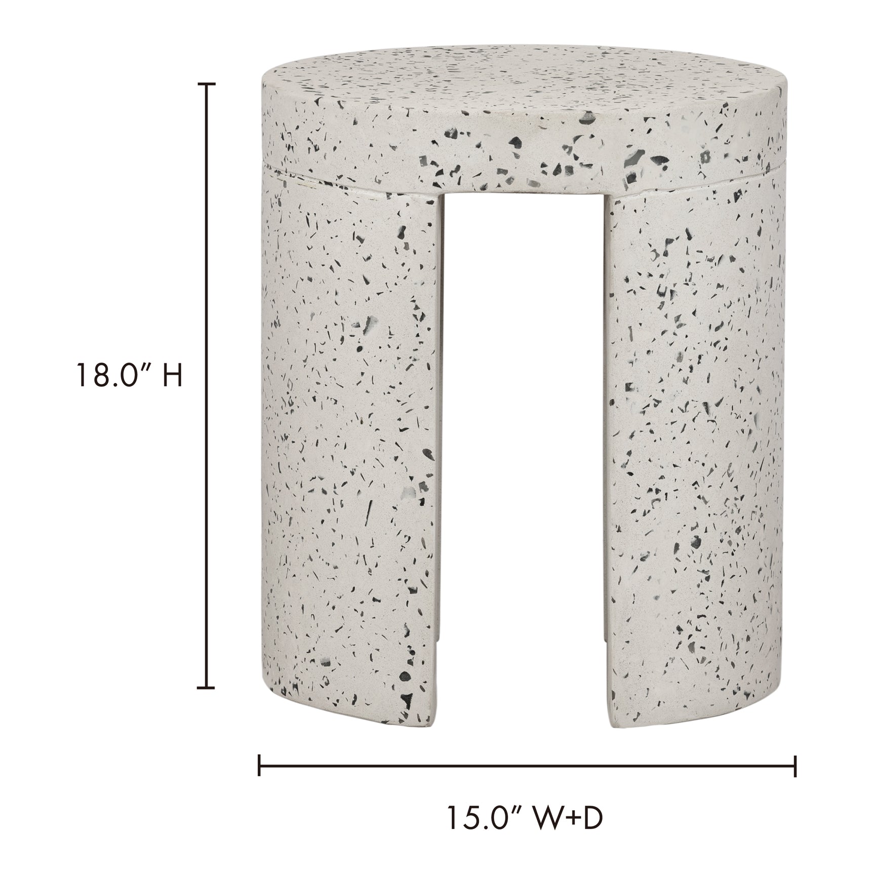 Lyon Light Grey Outdoor Stool - Ornate Home