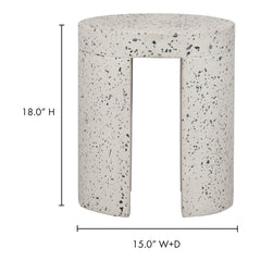 Lyon Light Grey Outdoor Stool - Ornate Home