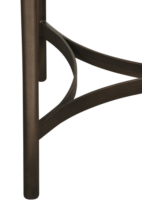 Lyon Round Natural Concrete and Metal Side Table - Ornate Home