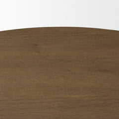 Lyonne Brown 42" Round Pedestal Dining Table