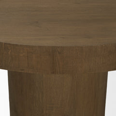 Lyonne Brown 42" Round Pedestal Dining Table