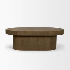 Lyonne Medium Brown Oblong Oak Wood Coffee Table