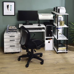 Lyphre Antique White Computer Desk - Ornate Home