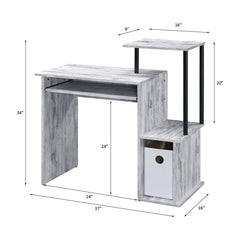 Lyphre Antique White Computer Desk - Ornate Home