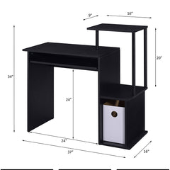 Lyphre Black Computer Desk - Ornate Home