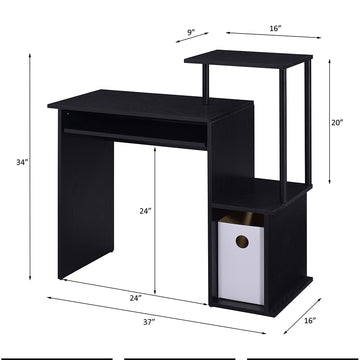 Lyphre Black Computer Desk - Ornate Home