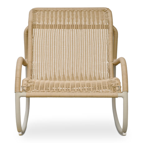 Lyra Beige Outdoor Rocking Chair - Ornate Home