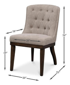 Lyra Beige Side Chair - Ornate Home