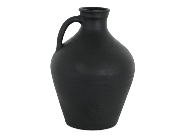 Lyra Black Terracotta Vase - Ornate Home